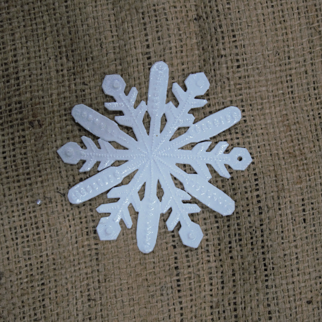 Small White Snowflake Ornament - 4