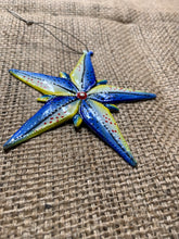 Yellow and Blue Star Ornament