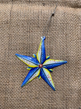 Yellow and Blue Star Ornament