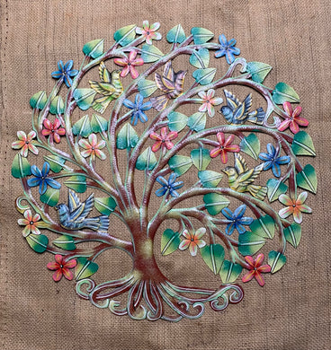 five birds singing in a tree